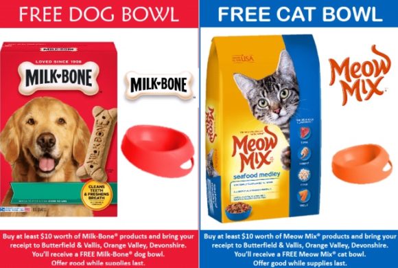 Free Milk Bone & Meow Mix Bowl!