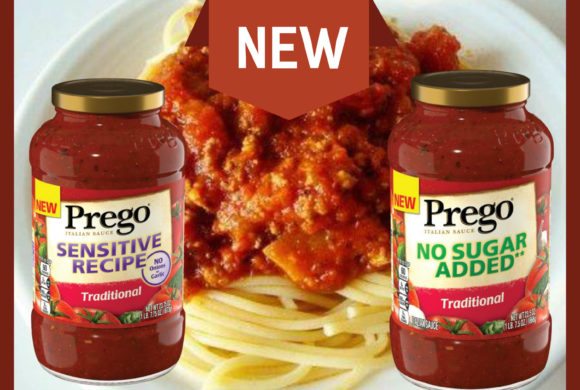 NEW FROM PREGO – Sensitive Recipe and No Sugar Added Pasta Sauces