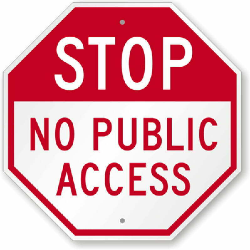 No-public-access-Stop