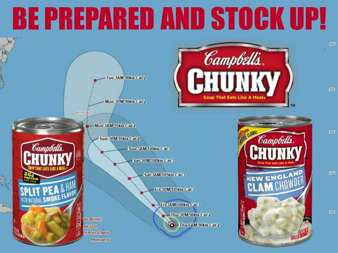 BE PREPARED WITH CAMPBELL’S CHUNKY SOUP!