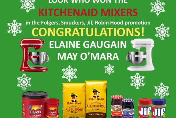 LOOK WHO WON THE FOLGERS, SMUCKERS, JIF, ROBIN HOOD PROMOTION