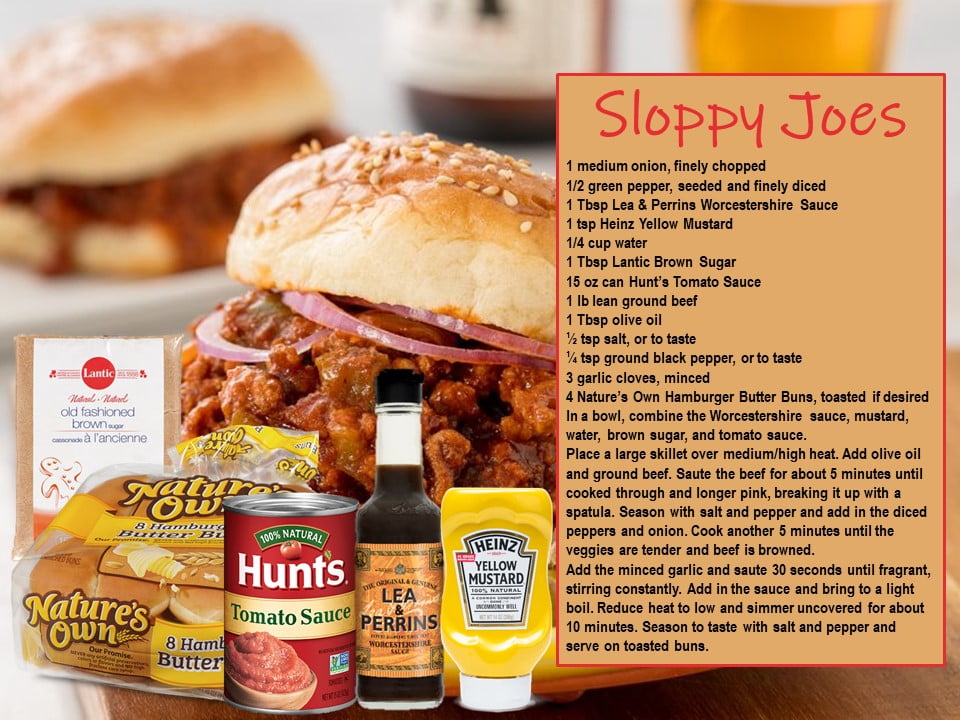 Sloppy Joe recipe for social media