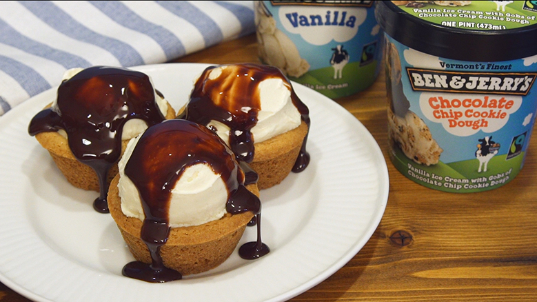 Ben & Jerry's Cookie Cup Sundaes