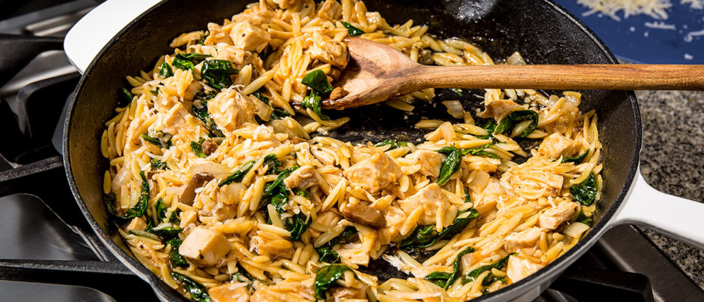 Campbell's Marsala Chicken Orzo Skillet
