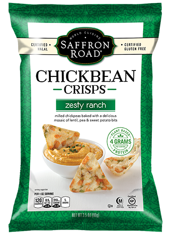 New…Saffron Road Chickbean Crisps
