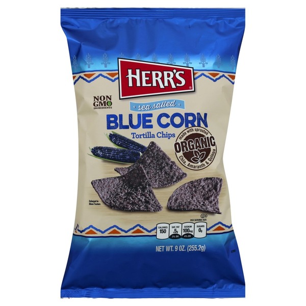 New…Herr’s Blue Corn Tortilla Chips
