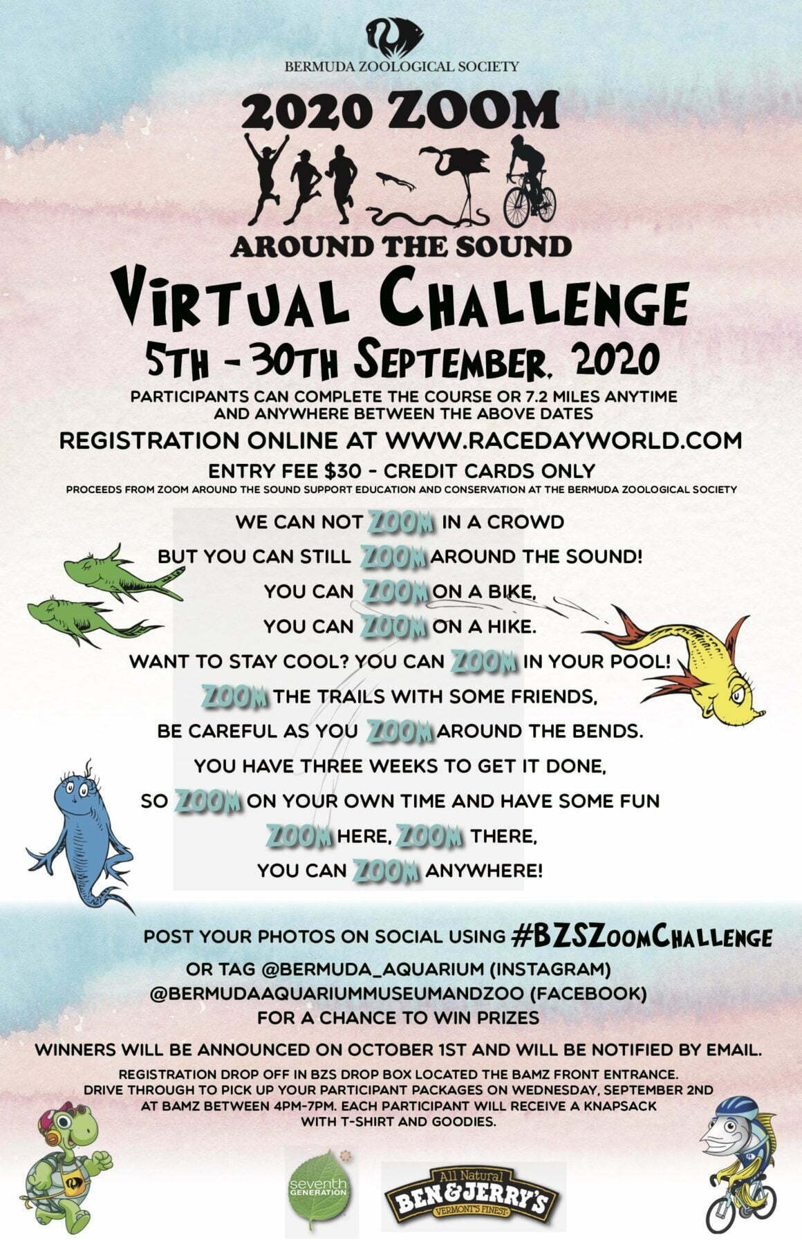 THERE’S STILL TIME TO HELP RAISE FUNDS FOR BZS AND SIGN UP FOR THE VIRTUAL ZOOM AROUND THE SOUND