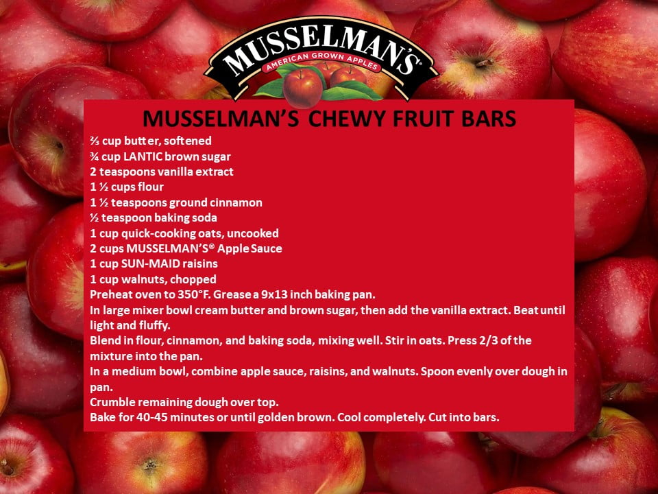 MUSSELMAN’S CHEWY FRUIT BARS