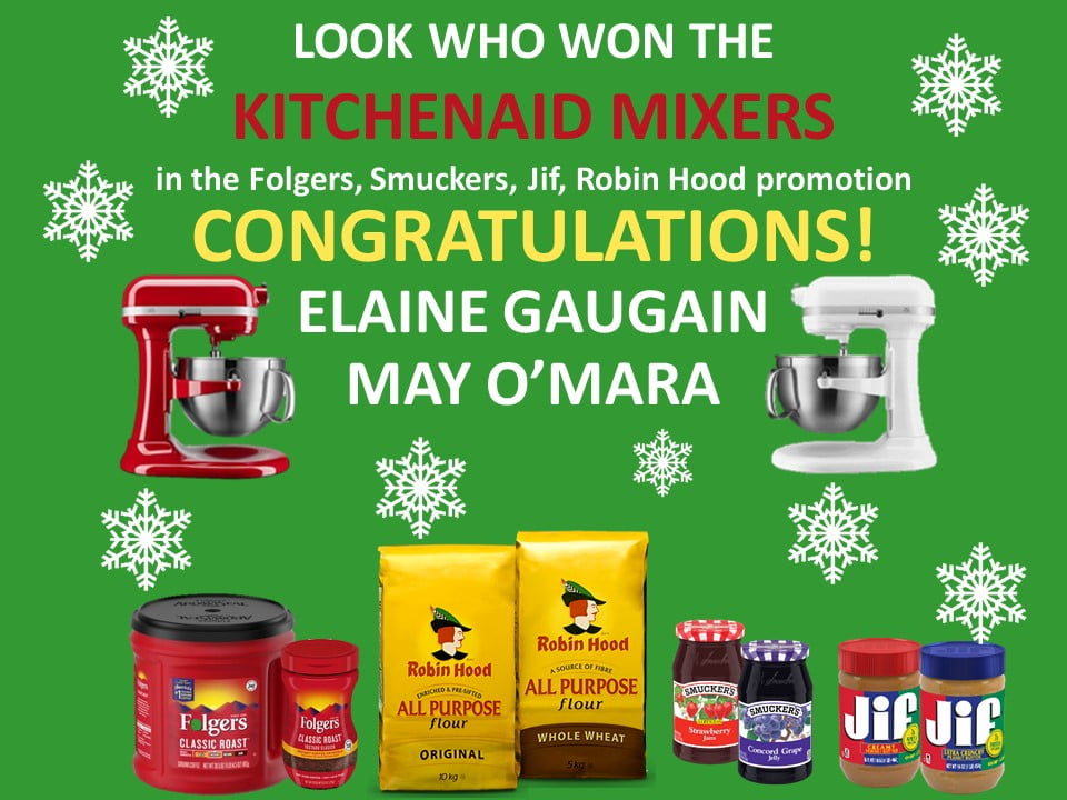 Smuckers Christmas promotion WINNERS