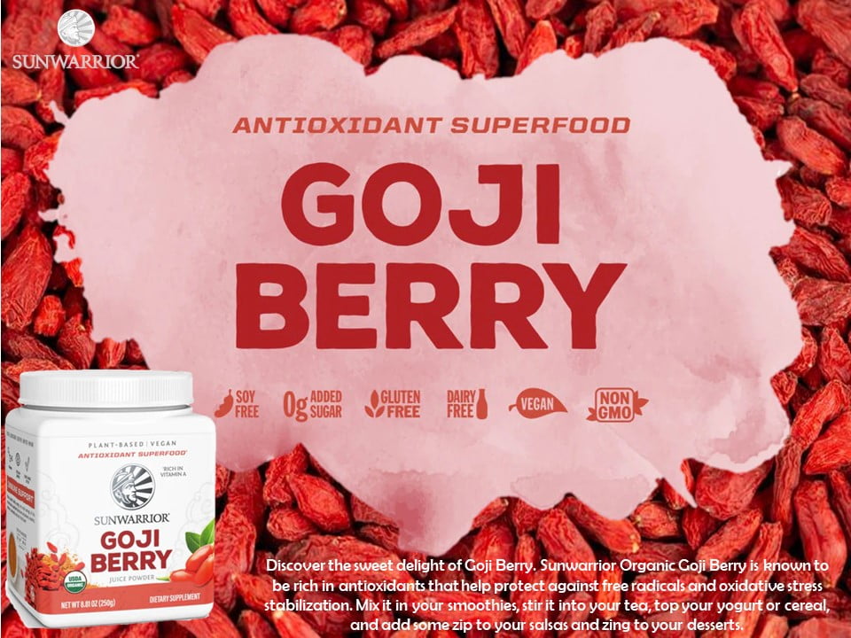 Discover the sweet delight of Sunwarrior Goji Berry.