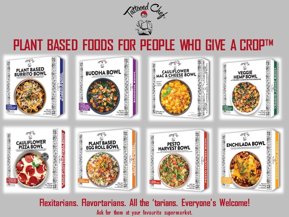 TATTOOED CHEF…PLANT BASED FOOD FOR EVERYONE!
