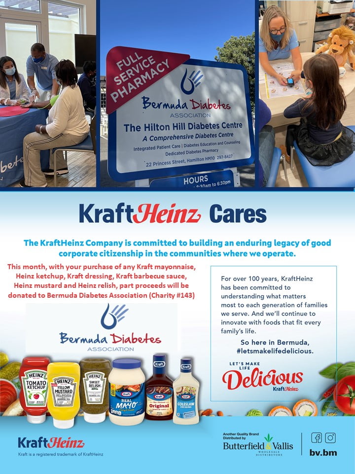 KraftHeinz Cares Bermuda Diabetes Association August to October