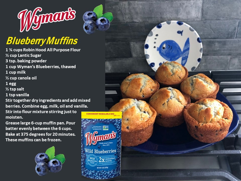 Wymans Bluebbery Muffin recipe for social media