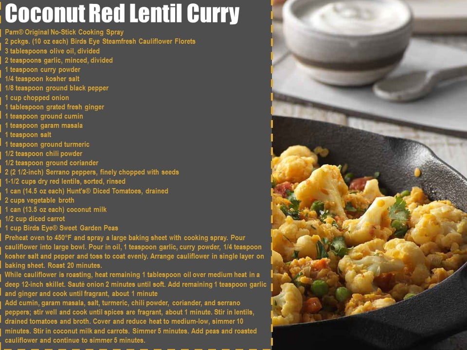 Lentil curry recipe October 10 2022